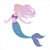 Painel Decorativo Sereia com Glitter 50x44cm - Ref 117021 - Piffer - Imagem 1