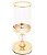 Castiçal de Vidro Dourado com Borda 28x12cm - Home Decor - Ref 1921077 - Cromus - Imagem 1