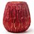 Vaso de Vidro Porta Vela Colmeia Vermelho 13x13cm - Home Decor - Ref 1241270 Cromus - Imagem 1