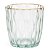 Vaso Porta Vela de Vidro Incolor Trabalhado com Borda Ouro 9x9cm - Home Decor - Ref 1017544 Cromus - Imagem 1