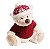 Urso de Pelúcia com Blusa de Tricô e Gorro G - Coleção Honeymoon - Ref 1641857 Cromus - Imagem 1