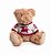 Urso de Pelúcia com Blusa de Tricô Branca - Coleção Honeymoon - Ref 1641850 Cromus - Imagem 1