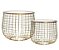 Mesa Aramada de Café Dourada com Tampa Branca Jogo com 2 Unidades - Coleção Minimal - Ref 1593360 Cromus - Imagem 1