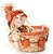 Cesta de Palha com Boneco de Palha e Aplique de Aboboras - Ref 1413377 Cromus - Imagem 1