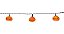 Varal Cordão Luminoso Aboboras Laranja com 10 Leds - Ref 1715007 Halloween Cromus - Imagem 1