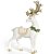 Cervo de Resina Branco com Guirlanda no Pescoço 23x13x4cm - Coleção Classiques - Ref 1209272 Cromus - Imagem 1