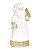 Papai Noel de Resina Branco Segurando Pinheiro 17x7x6cm - Coleção Classiques - Ref 1209286 Cromus - Imagem 1