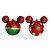 Bola Natal Mickey Poá e Lisa com Vermelho e Verde 8cm Disney com 4 Unidades - Ref 1350794 Cromus - Imagem 1