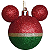 Bola de Natal Mickey Poá Vermelha e Verde 6cm com 6 Unidades Disney - Ref 1350808 Cromus - Imagem 8