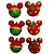 Bola de Natal Mickey Poá Vermelha e Verde 6cm com 6 Unidades Disney - Ref 1350808 Cromus - Imagem 6