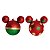 Bola de Natal Mickey Poá Vermelha e Verde 6cm com 6 Unidades Disney - Ref 1350808 Cromus - Imagem 1