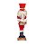 Soldado de Chumbo Vermelho Natal Veludo com Tambor 60cm - Coleção Xmas Parade - Ref 1595155 Cromus - Imagem 1