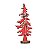 Pinheiro de Madeira Vermelho com Pinhas 30x15cm - Coleção Wood Mood - Ref 1594544 Cromus - Imagem 1