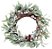 Guirlanda de Natal Decorada Verde Nevado e Frutas Brancas 33cm - Mini Guirlanda - Ref 1206379 Cromus - Imagem 1