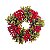 Guirlanda Decorada Folhas e Azevinhos 30cm - Ref 1699825 Cromus - Imagem 1