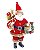 Papai Noel com Guirlanda e Saco de Presentes 30cm - Ref 1207346 Cromus - Imagem 1