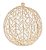 Bola de Natal Vazada com Glitter Ouro 12cm - Ref 1022364 Cromus - Imagem 1