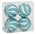 Bolas de Natal Listrada Espiral Tiffany e Prata 10 cm com 4 Unidades - Ref 1020191 Cromus - Imagem 1