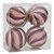 Bolas de Natal Listrada Espiral Roxo e Dourado 10 cm com 4 Unidades - Ref 1020190 Cromus - Imagem 1