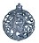 Bola de Natal Arabesco Vazada Cinza 8cm Jogo com 6 Unidades - Ref 1205566 Cromus - Imagem 1