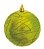Bola de Natal Rabiscos com Glitter Verde Claro 8cm Jogo com 6 Unidades - Ref 1213575 Cromus - Imagem 1