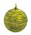 Bola de Natal Verde Claro com Listras em Glitter 8cm Jogo com 6 Unidades - Ref 1213578 Cromus - Imagem 1