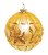 Bola de Natal de Vidro Folhas Dourada 8cm Jogo com 4 Un - Ref 1312021 Cromus - Imagem 1