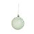Bola de Natal Verde Claro com Arabesco Branco 8cm Jogo com 6 Un - Ref 1314398 Cromus - Imagem 1