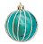 Bola de Natal Azul com Listras Brancas 8cm Jogo com 6 Un - Ref 1318862 Cromus - Imagem 1