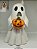 Fantasma Segurando Abobora de Poliresina com Led 28x20x47cm - Halloween - Cromus - Imagem 1