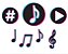 Kit Painel de E.V.A Festa Play Music Notas Musicais com 7 unidades - Grintoy - Imagem 1