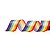 Fita Aramada de Natal Listras Colorida Arco Iris 6,3cmx914cm - Fitas Natalinas - Ref 1206938 Cromus - Imagem 1