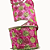 Fita Aramada de Natal Voal com Bolas de Glitter Pink e Verdes 6,3cm x 914cm - Fitas Natalinas - Ref 1213982 Cromus - Imagem 3