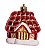 Enfeite Para Pendurar Casa de Natal Vermelha Jogo com 3 Unidades - Ref 1350757 Cromus - Imagem 1