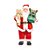 Boneco Papai Noel em Pé Segurando Saco de Presentes e Urso 60cm - Coleção Noeis - Ref 1690026 Cromus - Imagem 1