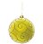 Bola de Natal Verde Claro com Arabescos 12cm Jogo com 2 Un - Bolas Natalinas - Ref 1440077 Cromus 7899363176575 - Imagem 1