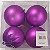 Bola de Natal Lilas com Folhas em Glitter 10cm Jogo com 4Un - Bolas Natalinas - Ref 1213540 Cromus - Imagem 5