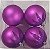 Bola de Natal Lilas com Folhas em Glitter 10cm Jogo com 4Un - Bolas Natalinas - Ref 1213540 Cromus - Imagem 3