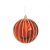 Bola de Natal Marrom com Listras Brancas 10cm Jogo com 4Un - Bolas Natalinas - Ref 1318874 Cromus - Imagem 1