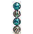 Bolas de Natal Azul Tiffany com Poa e Listras Ouro 12cm Jogo com 4 Un - Bolas Natalinas - Ref 1690304 Cromus - Imagem 1