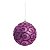 Bolas de Natal Lilas com Arabescos 10cm Jogo com 6Un - Bolas Natalinas - Ref 1314154 Cromus - Imagem 1