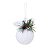 Bola de Natal Branca Nevada com Arranjo e Guizos 9cm 1 Unidade- Bolas Natalinas - Ref 1209727 Cromus - Imagem 1