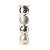 Bolas de Natal Arabesco Brilho Mate e Glitter Prata 12cm Jogo com 4Un - Bolas Natalinas - Ref 1712729 Cromus - Imagem 1
