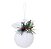 Bola de Natal Branca Nevada com Arranjo e Guizos 10cm 1 Unidade- Bolas Natalinas - Ref 1209726 Cromus - Imagem 1