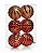 Bolas de Natal Sortidas Vermelho com Glitter Dourado 8cm Jogo com 6Un - Bolas Natalinas - Ref 1690251 Cromus - Imagem 1