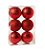 Bolas de Natal Listras Brilhante 8cm Jogo com 6Un - Bolas Natalinas - Ref 1712712 Cromus - Imagem 1