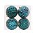 Bolas de Natal Azul Tiffany com Dourado 10cm Jogo com 4Un - Bolas Natalinas - Ref 1207253 Cromus - Imagem 1