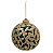 Bolas de Natal Verde Esmeralda com Folhas Douradas 10cm Jogo com 4Un - Bolas Natalinas - Ref 1924669 Cromus - Imagem 1