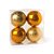 Bolas de Natal Perolada e Craquelada Dourada 12cm Jogo com 4Un - Bolas Natalinas - Ref 1350265 Cromus - Imagem 1