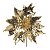 Flor de Natal Poisentia Dourada com Lantejoula - Flores Cabo Curto - Ref 1200197 Cromus - Imagem 1